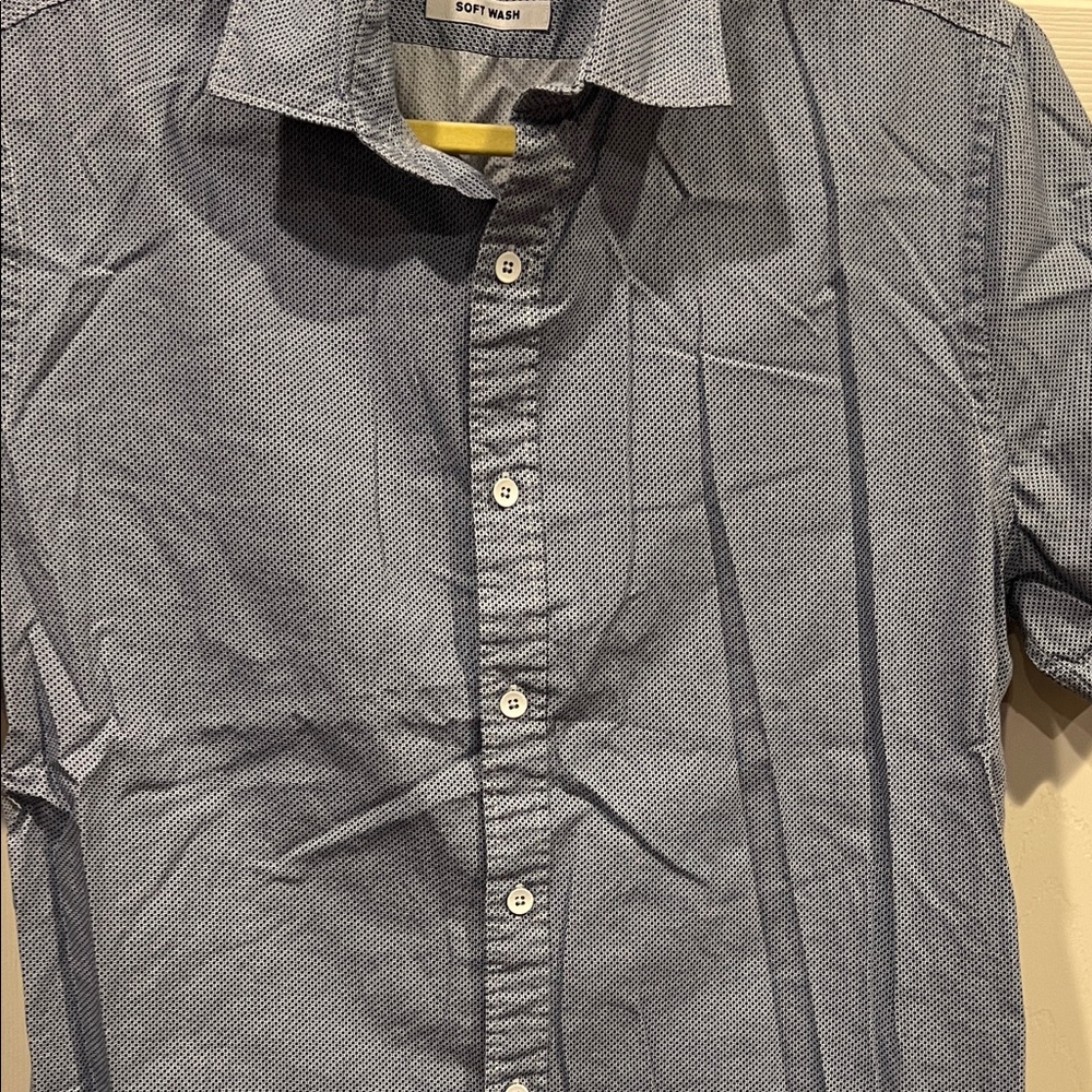 Express Men's Casual Blue Button Down Shirt - Picture 3 of 10